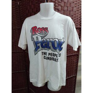 Vintage 90s Ross Perot The People's Candidate T Shirt USA Election Politics XL